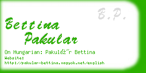 bettina pakular business card